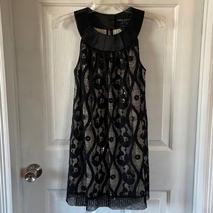 Lyndia Procanik Shift Dress Black Lace Size 4